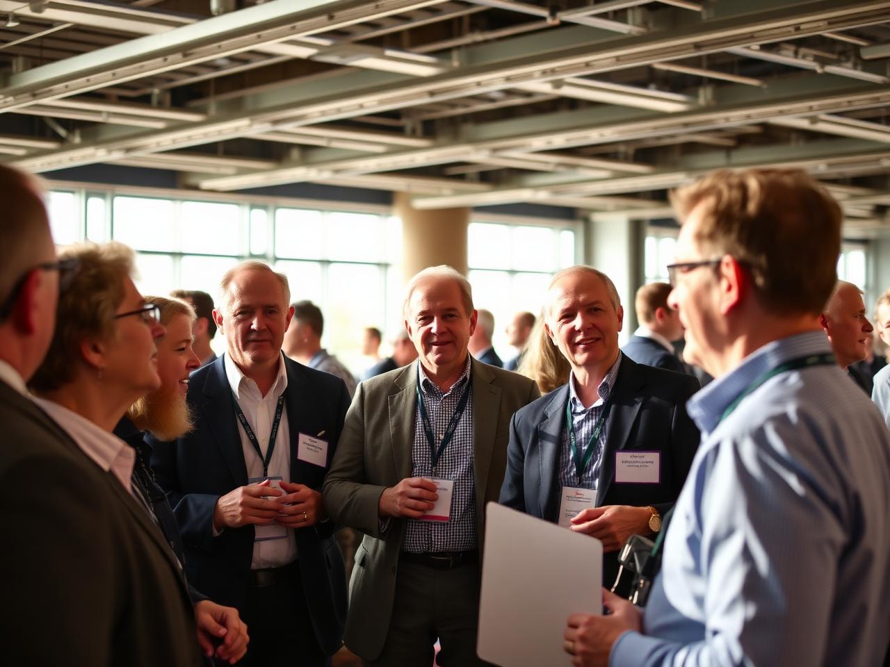 Industry professionals networking at an association leadership event